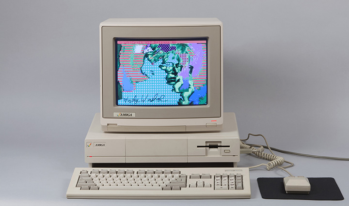 アンディ・ウォーホルのAmiga 1000を再現し、表示させた作品画像　（画像引用：https://www.warhol.org/ )