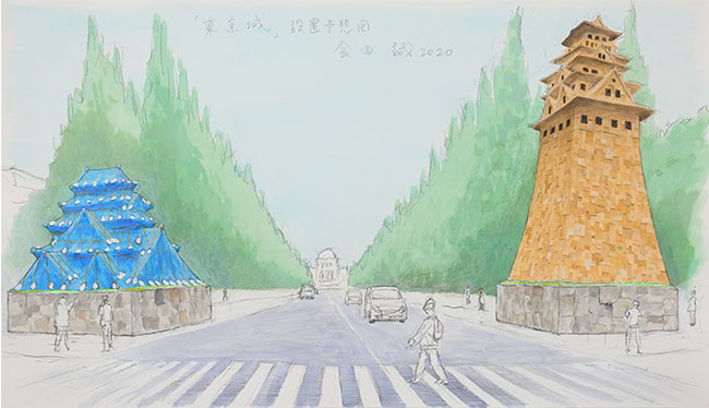 ≪東京城 (本プロジェクト案)≫ / 会田誠