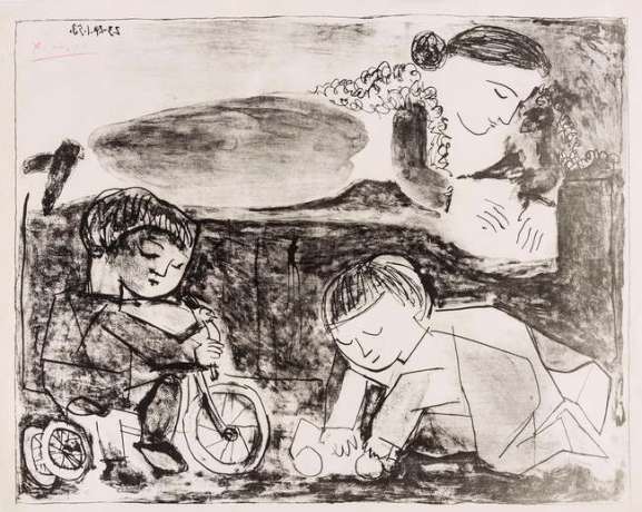 Pablo Picasso:Les Jeux et la lecture (Bloch 741; Mourlot 240)